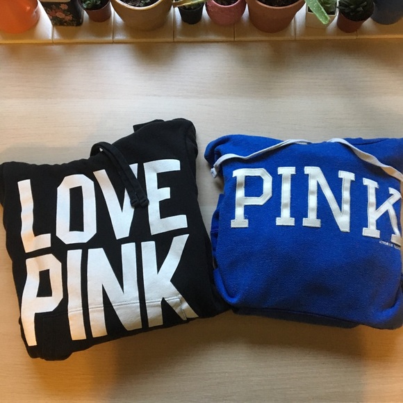 PINK Victoria's Secret Tops - Two PINK Sweatshirts, Victoria’s Secret Hoodie